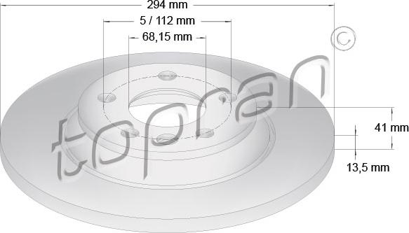 Topran 107 692 - Brake Disc autospares.lv