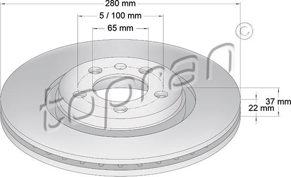 Topran 107 681 - Brake Disc autospares.lv