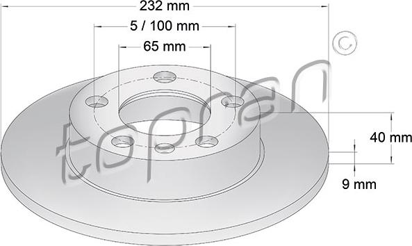 Topran 107 683 - Brake Disc autospares.lv