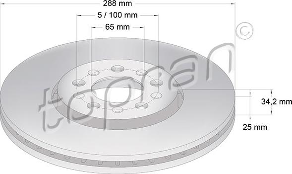 Topran 107 682 - Brake Disc autospares.lv