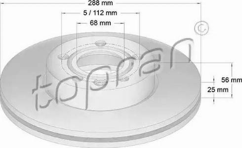 Topran 107 628 - Brake Disc autospares.lv