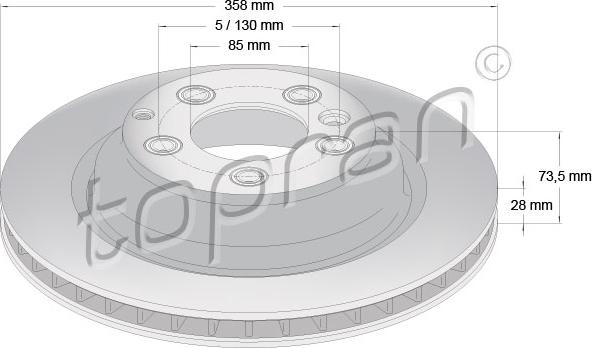 Topran 114 562 - Brake Disc autospares.lv