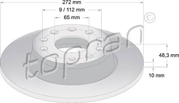 Topran 114 027 - Brake Disc autospares.lv