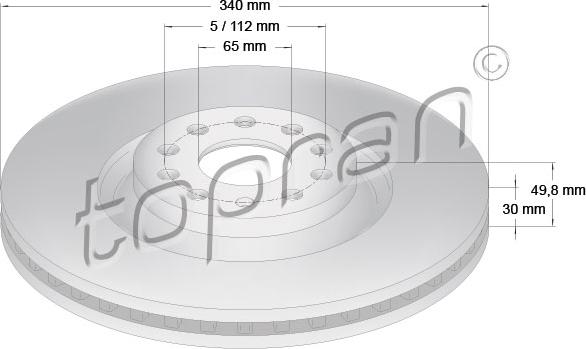 Topran 114 839 - Brake Disc autospares.lv