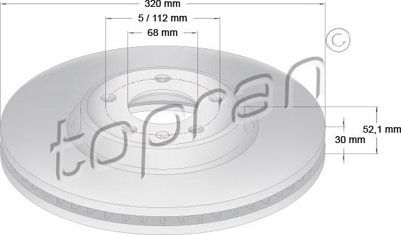 Topran 115 520 - Brake Disc autospares.lv