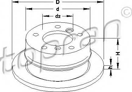 Topran 110 440 - Brake Disc autospares.lv