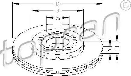 Topran 110 435 - Brake Disc autospares.lv