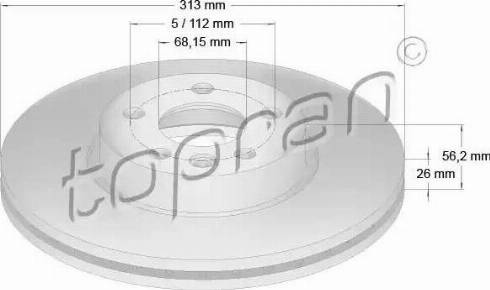 Topran 110 431 - Brake Disc autospares.lv