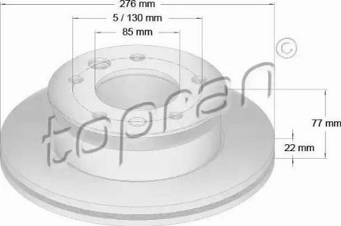 Topran 110 438 - Brake Disc autospares.lv