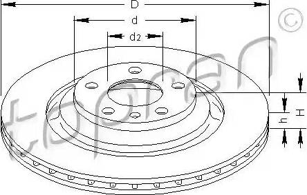 Topran 110 424 - Brake Disc autospares.lv