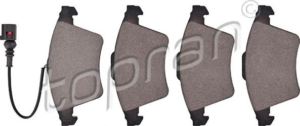 Topran 110 540 - Brake Pad Set, disc brake autospares.lv