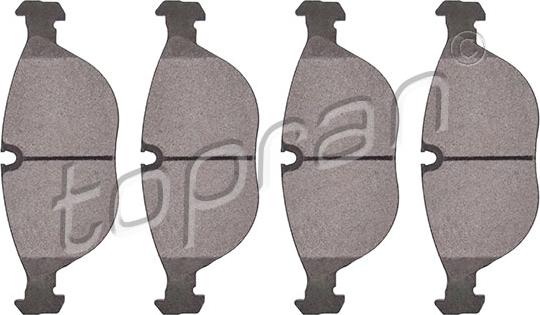 Topran 110 538 - Brake Pad Set, disc brake autospares.lv