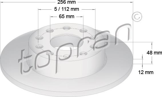 Topran 110 080 - Brake Disc autospares.lv