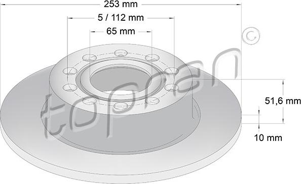 Topran 110 079 - Brake Disc autospares.lv