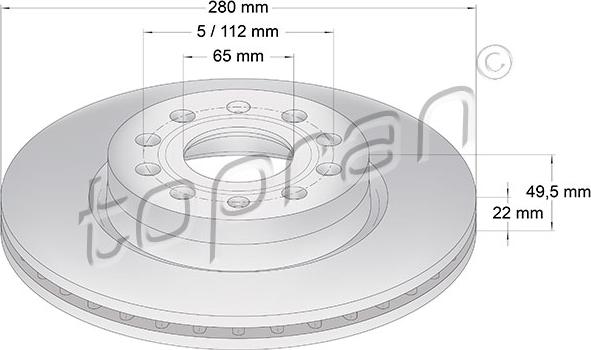 Topran 110 074 - Brake Disc autospares.lv