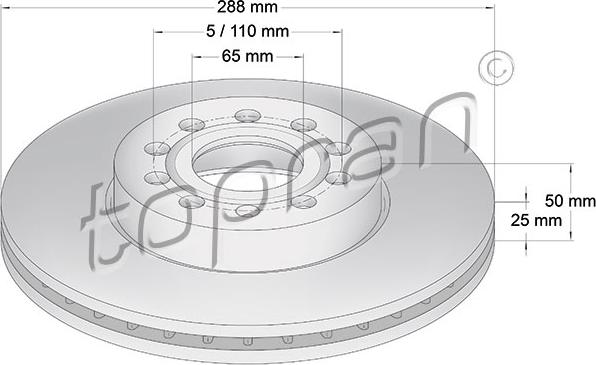 Topran 110 075 - Brake Disc autospares.lv