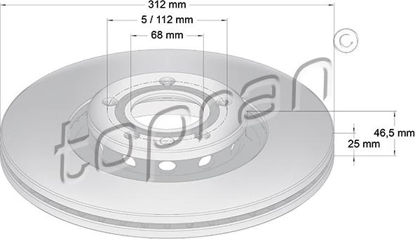 Topran 110 078 - Brake Disc autospares.lv