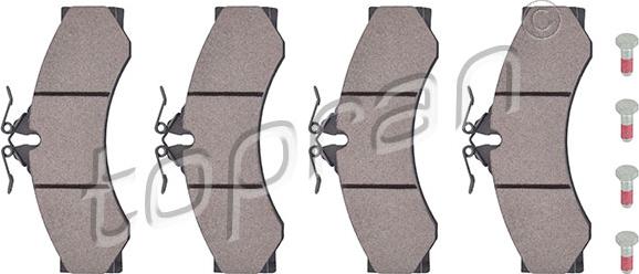 Topran 110 893 - Brake Pad Set, disc brake autospares.lv