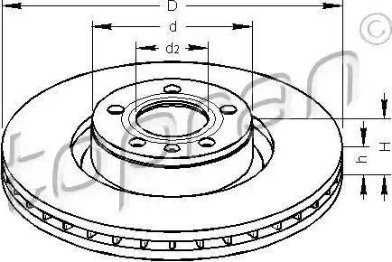 Topran 110 308 - Brake Disc autospares.lv