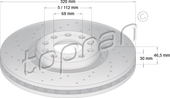 Topran 110 310 - Brake Disc autospares.lv