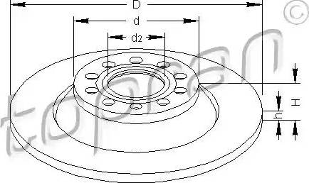 Topran 110 312 - Brake Disc autospares.lv