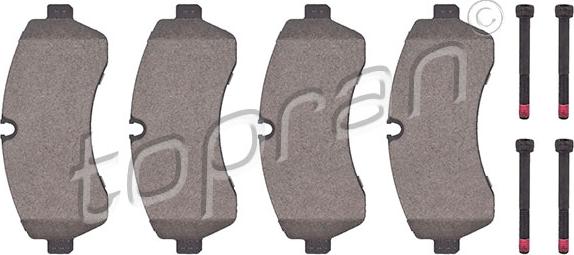 Topran 111 656 - Brake Pad Set, disc brake autospares.lv