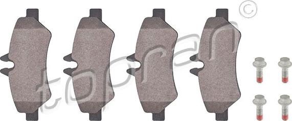 Topran 111 657 - Brake Pad Set, disc brake autospares.lv