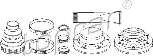 Topran 111 671 - Bellow, drive shaft autospares.lv