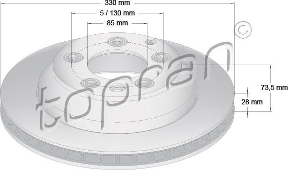 Topran 111 290 - Brake Disc autospares.lv