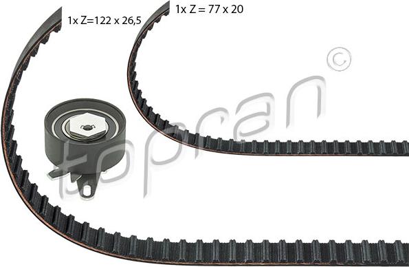 Topran 111 206 - Timing Belt Set autospares.lv