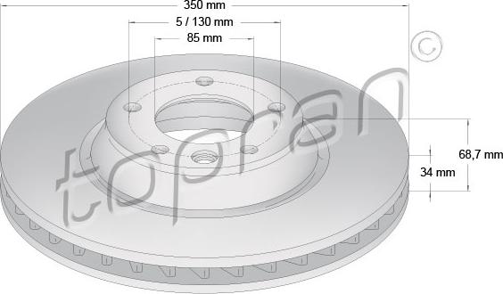 Topran 111 289 - Brake Disc autospares.lv