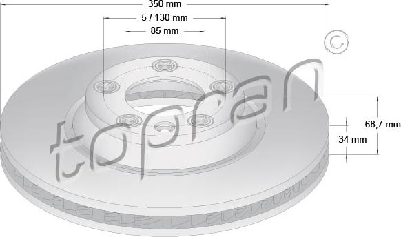 Topran 111 288 - Brake Disc autospares.lv