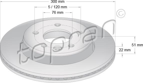 Topran 118 208 - Brake Disc autospares.lv