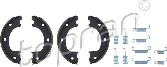 Topran 113 013 - Brake Shoe Set, parking brake autospares.lv