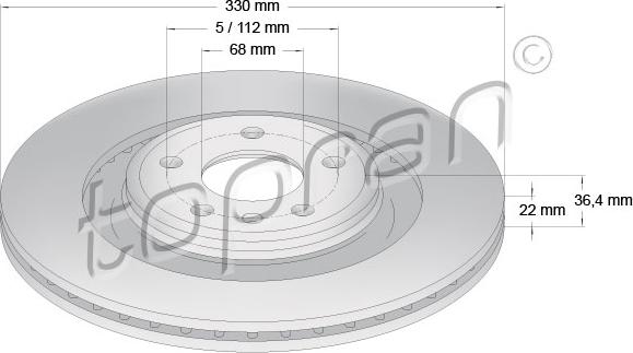 Topran 113 012 - Brake Disc autospares.lv