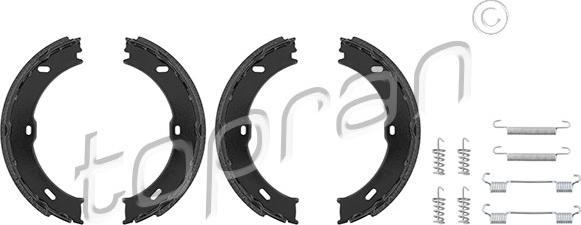 Topran 112 172 - Brake Shoe Set, parking brake autospares.lv