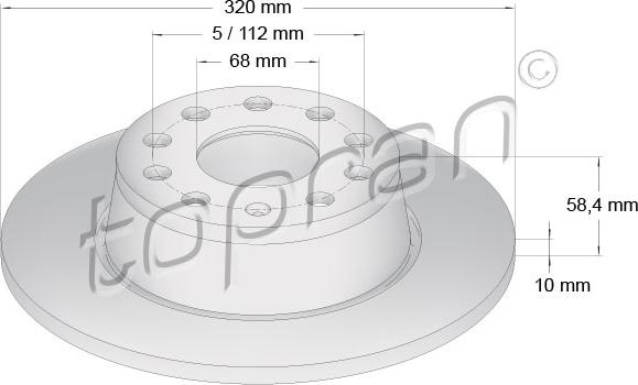 Topran 117 600 - Brake Disc autospares.lv