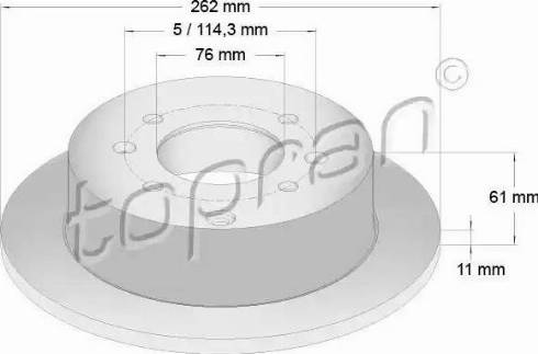 Topran 820 440 - Brake Disc autospares.lv