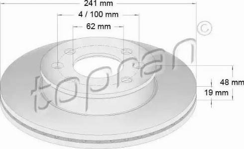 Topran 820 410 - Brake Disc autospares.lv