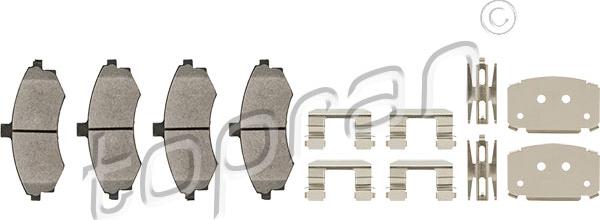 Topran 820 436 - Brake Pad Set, disc brake autospares.lv