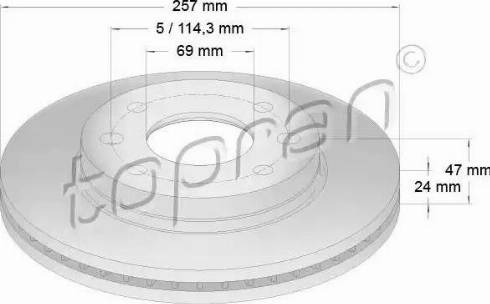 Topran 820 426 - Brake Disc autospares.lv