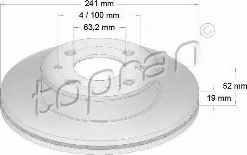 Topran 820 475 - Brake Disc autospares.lv