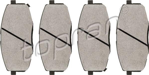 Topran 820 691 - Brake Pad Set, disc brake autospares.lv