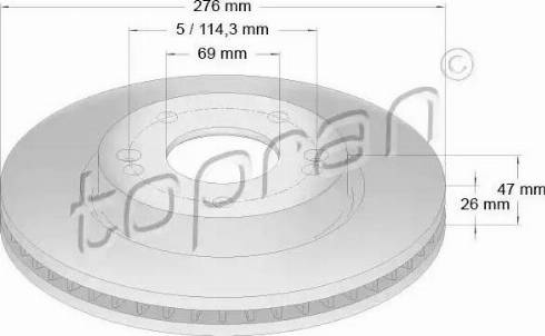 Topran 820 618 - Brake Disc autospares.lv