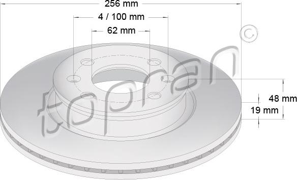 Topran 820 308 - Brake Disc autospares.lv