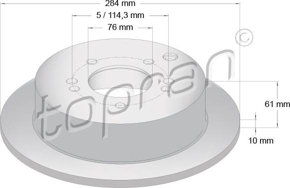 Topran 820 378 - Brake Disc autospares.lv