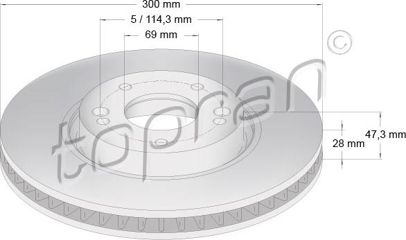 Topran 820 766 - Brake Disc autospares.lv