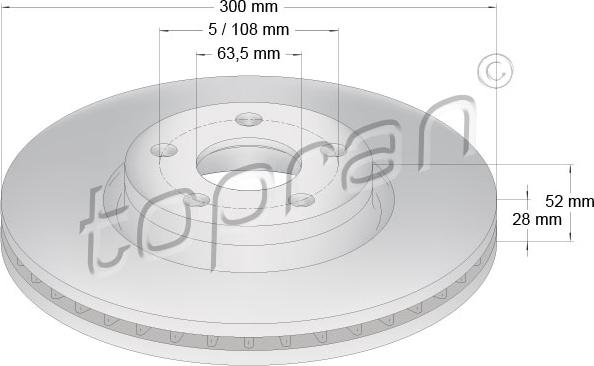 Topran 304 437 - Brake Disc autospares.lv