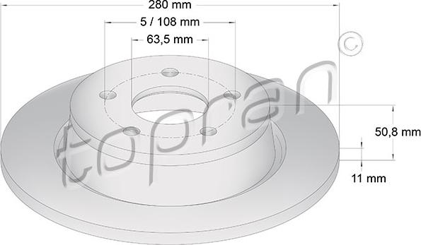 Topran 304 249 - Brake Disc autospares.lv