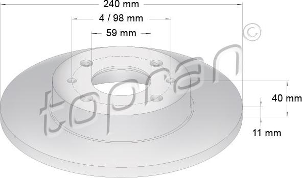 Topran 304 230 - Brake Disc autospares.lv